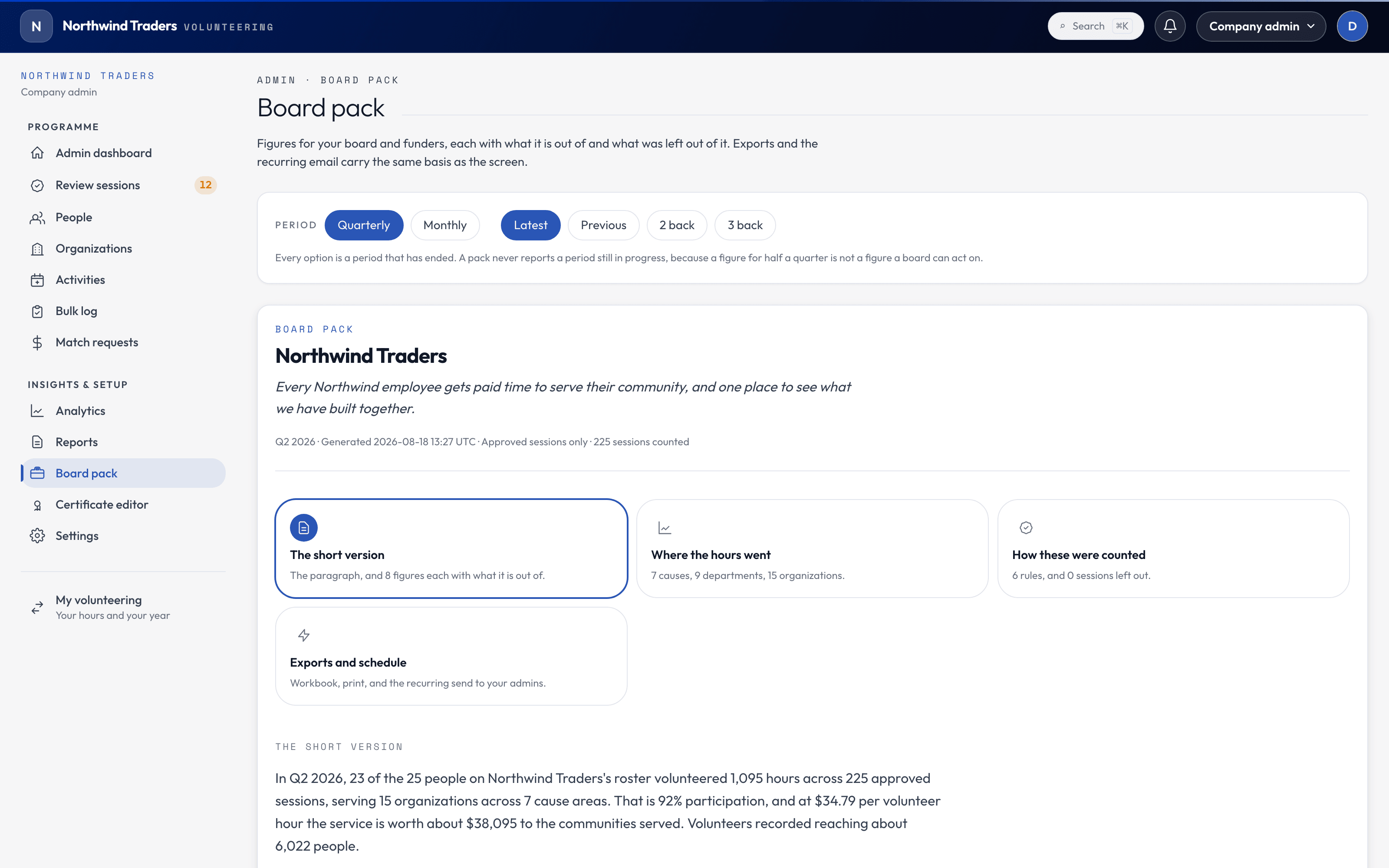 Reports & exports